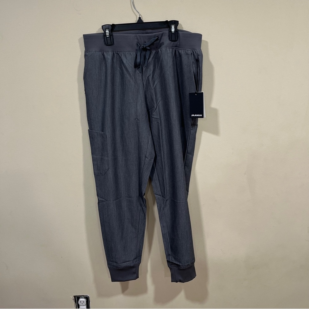 NWT JAANUU Zamora Jogger Scrub Pant Nurse Gray Womens Size M Petite